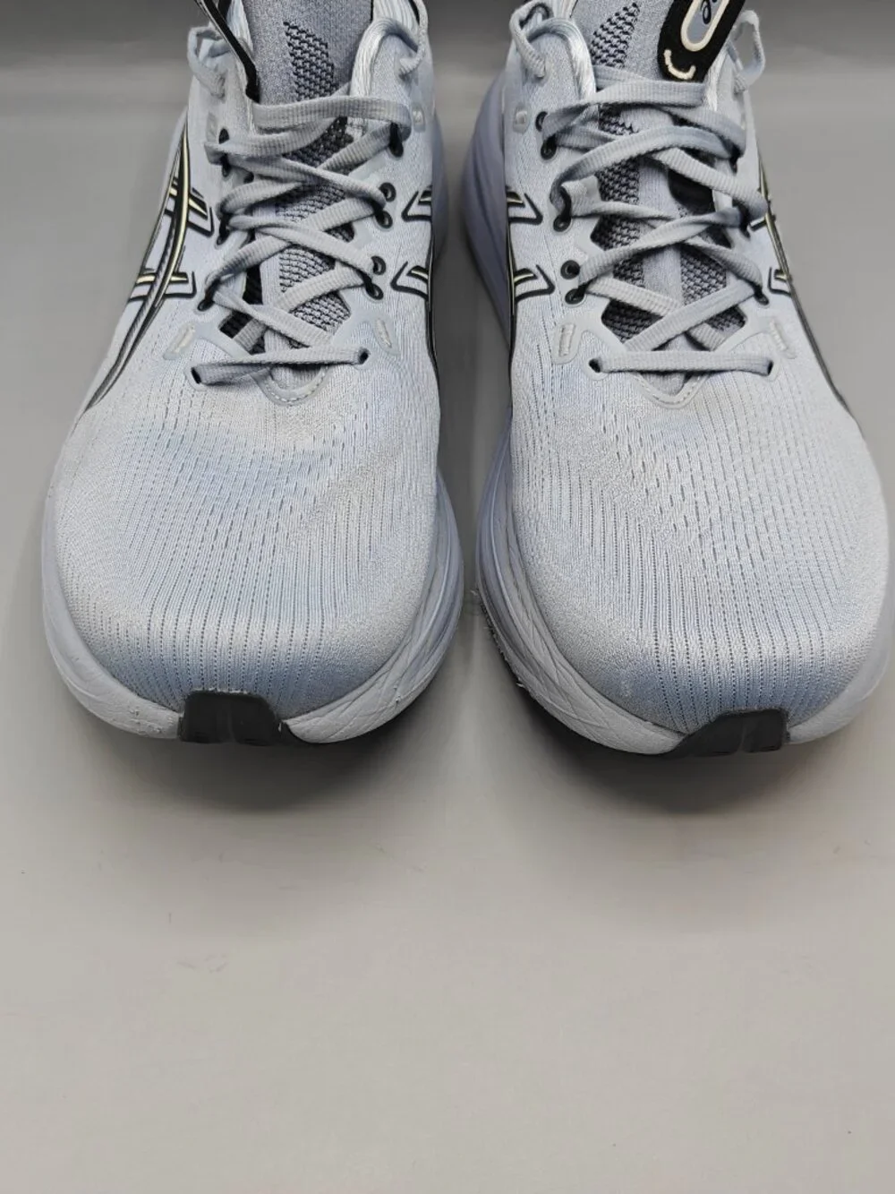ASICS Gel Nimbus 28 Running Shoes Grey Blue Black Size 13 Men's 1011C127